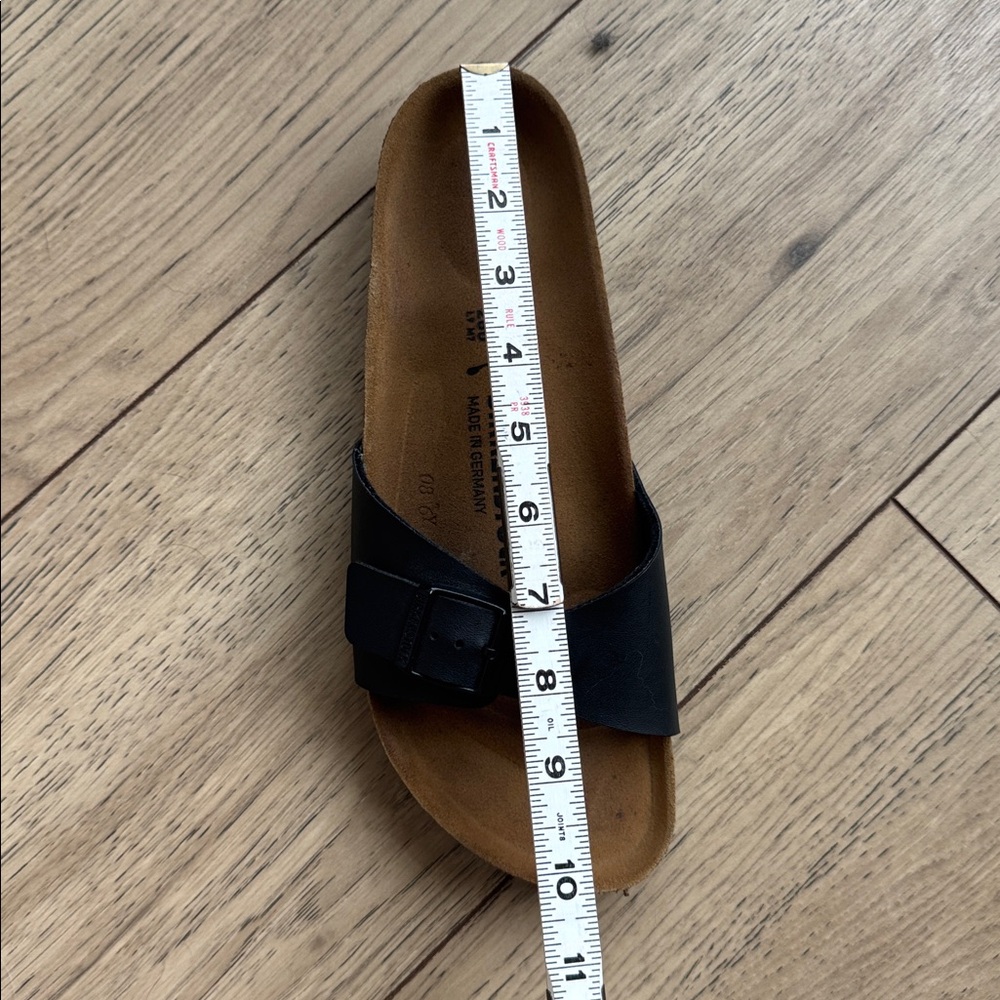 Birkenstock Madrid Sandals Lot 2 Pair EU 40 Brown Black Leather Slide Comfort - Picture 6 of 13